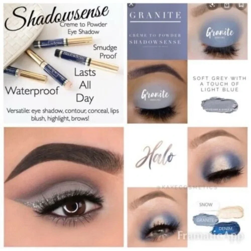 ShadowSense Granite‎ New & Sealed Creme to Powder Eyeshadow By SeneGence